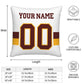 Custom W.Football Team Pillow Decorative Throw Pillow Case - Print Personalized Football Team Fans Name & Number Birthday Gift Football Pillows