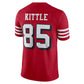 SF.49ers #85 George Kittle New Red Black Stitched American Football Jerseys 2022