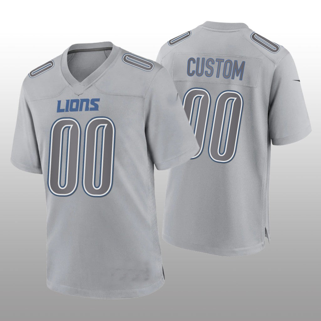 Football Jerseys Custom D.Lions Gray Game Atmosphere Jersey American Stitched Jerseys