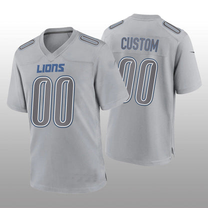 Football Jerseys Custom D.Lions Gray Game Atmosphere Jersey American Stitched Jerseys