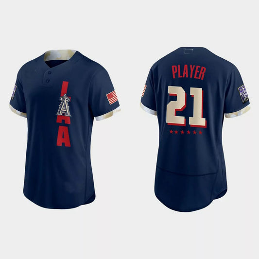 Custom Los Angeles Angels 2021 All-Star Game Authentic Jersey – Navy Stitched Baseball Jerseys