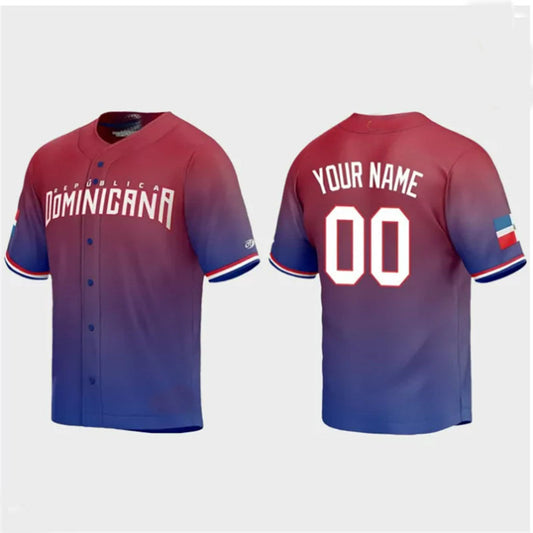 Custom Dominican Republic Baseball 2023 World Baseball Classic Jersey – Red Stitches Baseball Jerseys
