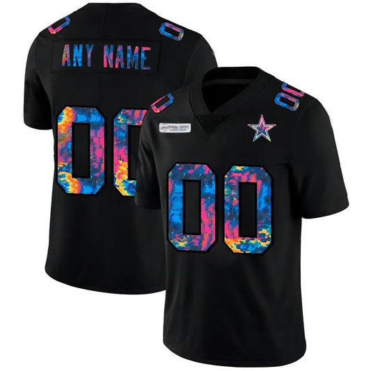 D.Cowboys Custom Black Crucial Catch Vapor Limited Jersey Stitched American Football Jerseys