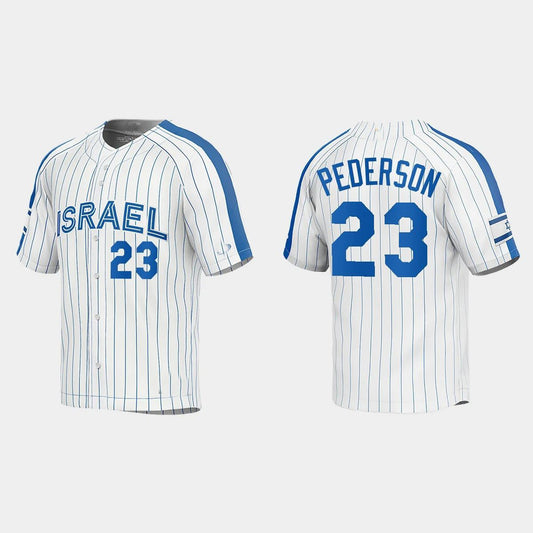 #23 JOC PEDERSON ISRAEL BASEBALL 2023 WORLD BASEBALL CLASSIC JERSEY – WHITE Stitches Baseball Jerseys