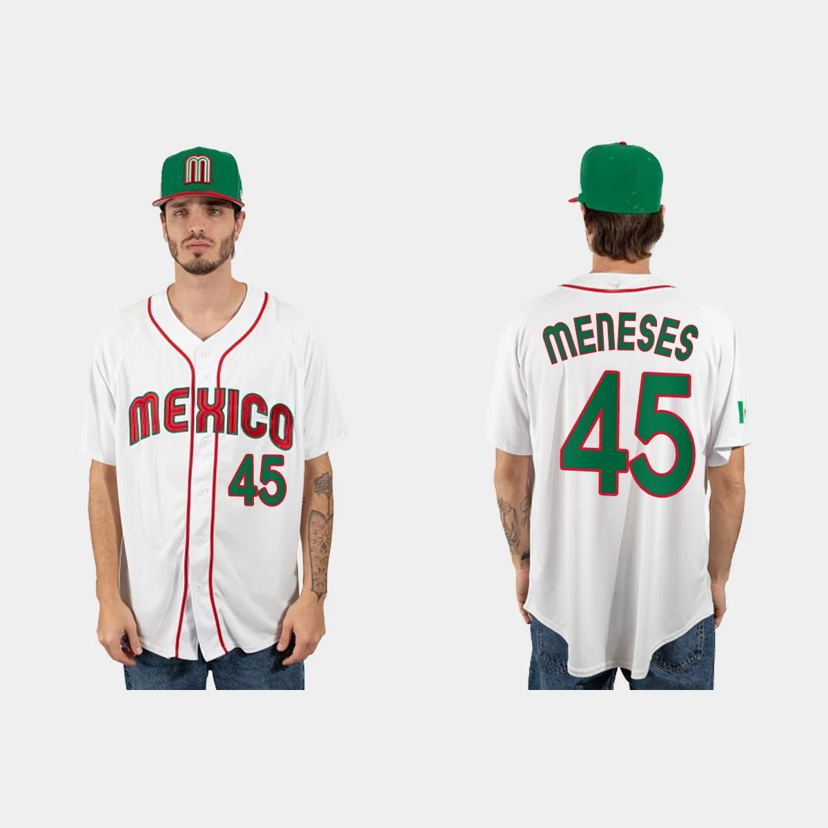 #45 JOEY MENESES MEXICO BASEBALL 2023 WORLD BASEBALL CLASSIC JERSEY – WHITE Stitches Baseball Jerseys
