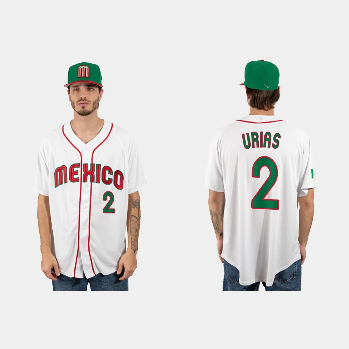 #2 LUIS URIAS MEXICO BASEBALL 2023 WORLD BASEBALL CLASSIC JERSEY – WHITE Stitches Baseball Jerseys