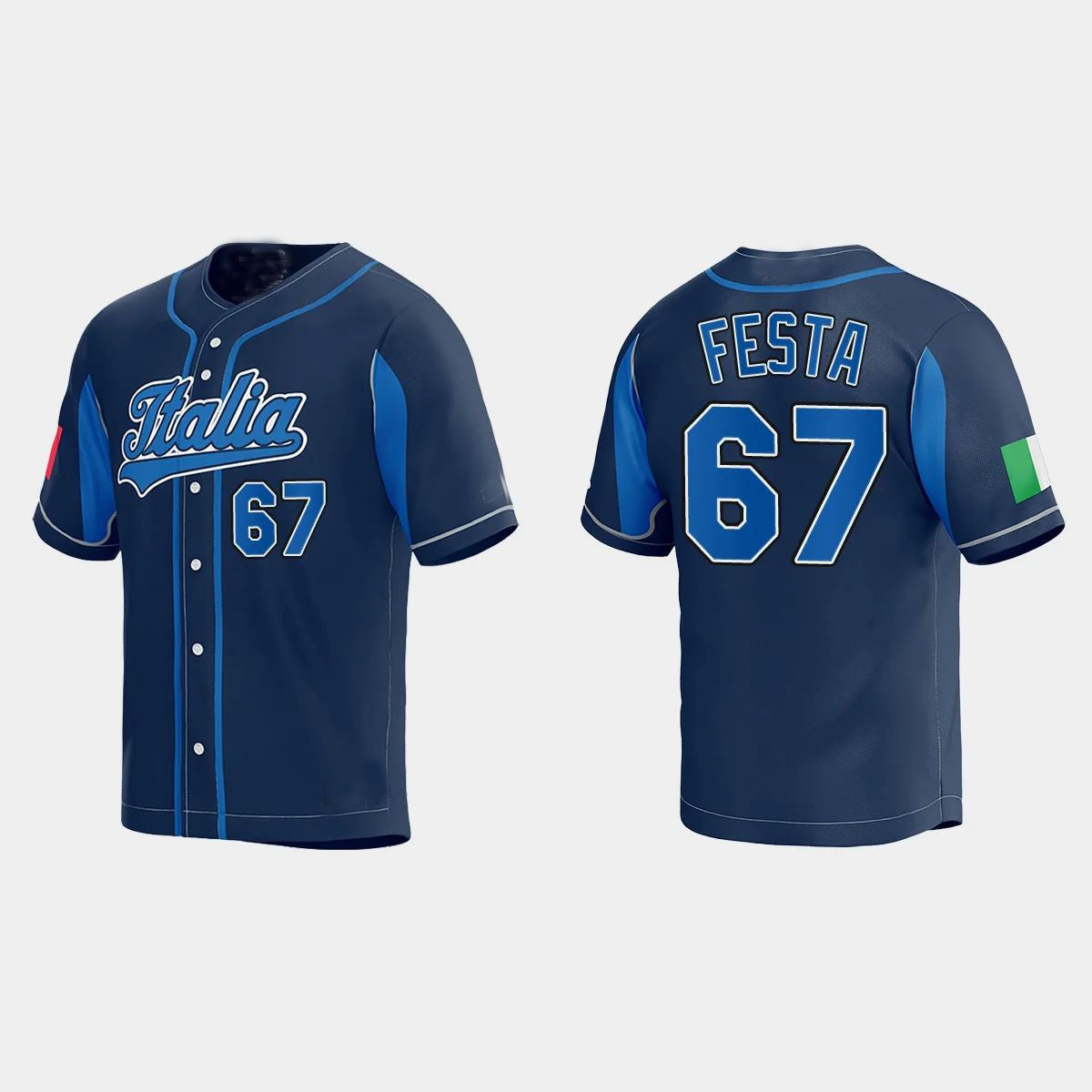 #67 MATT FESTA WORLD BASEBALL CLASSIC 2023 WORLD BASEBALL CLASSIC JERSEY – NAVY Stitches Baseball Jerseys