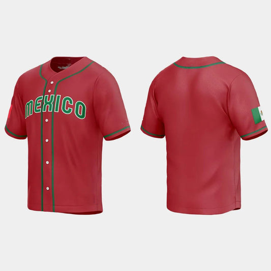 MEXICO BASEBALL 2023 WORLD BASEBALL CLASSIC JERSEY – RED Stitches Baseball Jerseys