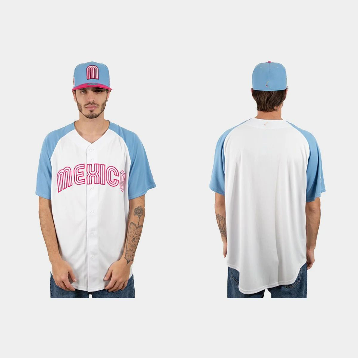 MEXICO BASEBALL 2023 WORLD BASEBALL CLASSIC JERSEY – WHITE BLUE Stitches Baseball Jerseys
