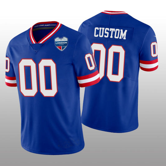 Football Jerseys Custom NY.Giants 2022 London Games Royal Vapor Limited Jersey American Stitched Jerseys