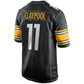 P.Steelers #11 Chase Claypool Black Game Jersey Stitched American Football Jerseys