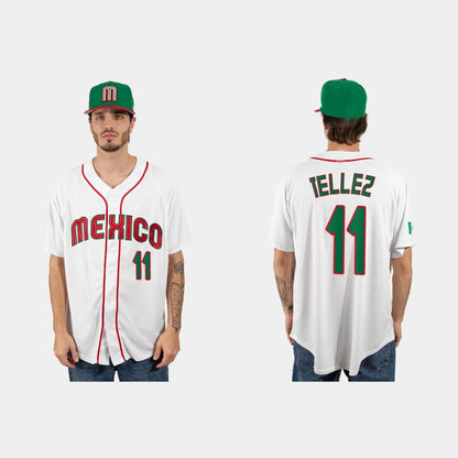 #11 ROWDY TELLEZ MEXICO BASEBALL 2023 WORLD BASEBALL CLASSIC JERSEY – WHITE Stitches Baseball Jerseys