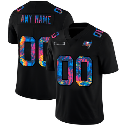 Football Jerseys TB.Buccaneers Custom Multi-Color Black 2020 Crucial Catch Vapor Untouchable Limited Jersey  American Stitched Jerseys