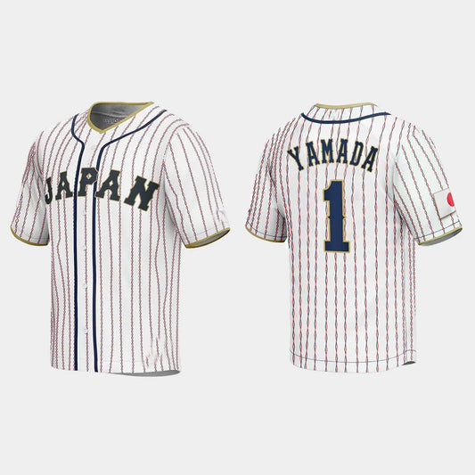 #1 TETSUTO YAMADA JAPAN BASEBALL 2023 WORLD BASEBALL CLASSIC JERSEY – WHITE Stitches Baseball Jerseys