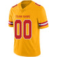 Custom KC.Chiefs Stitched American Football Jerseys Personalize Birthday Gifts Gold Jersey